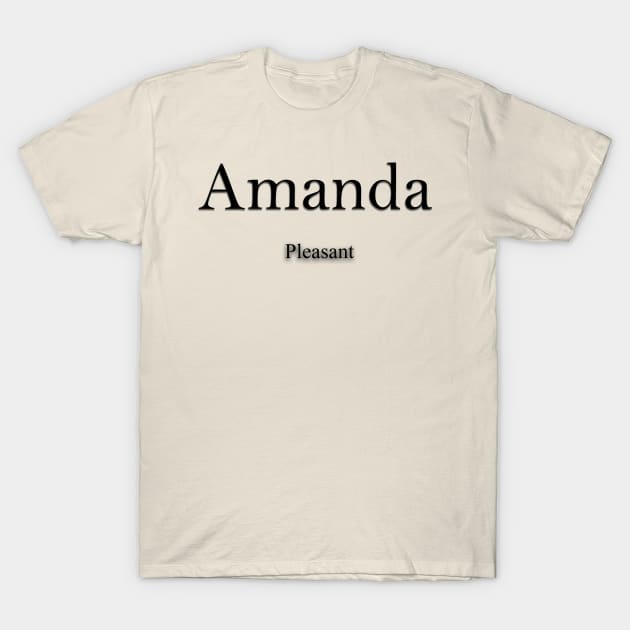 Amanda Name meaning T-Shirt by Demonic cute cat